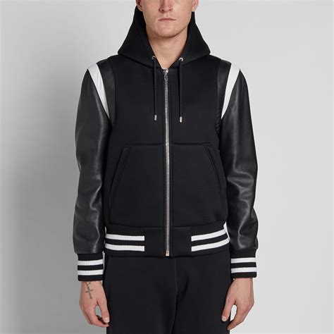 givenchy hooded in neoprene and jacket|givenchy varsity hooded jacket.